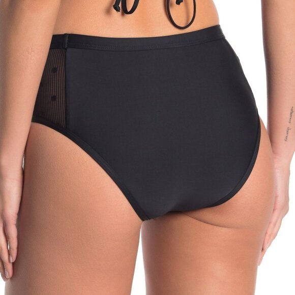 Ella Moss Polka Dot Mesh High Waist Bikini Bottoms - Picture 2 of 8